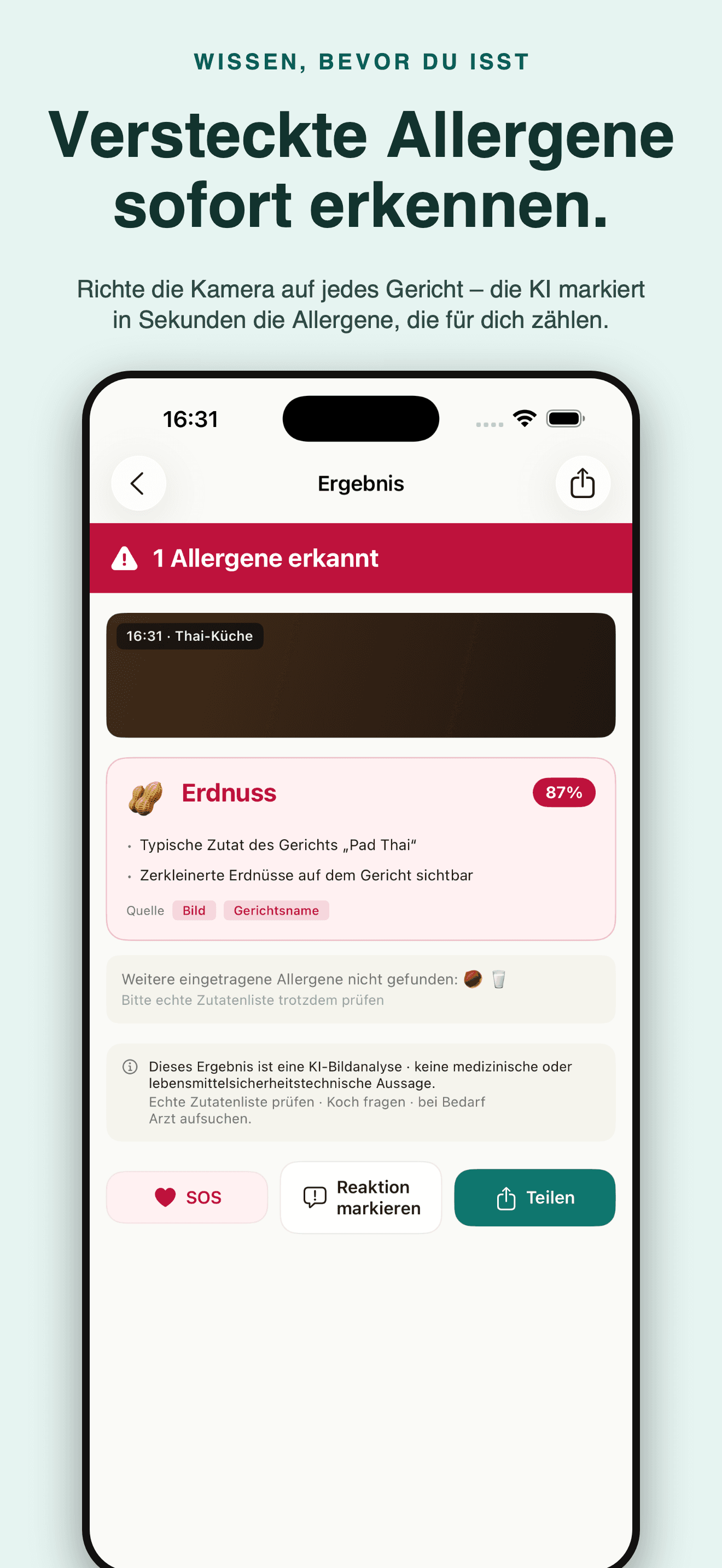 AllergyLens-Intoleranz scannen — 1