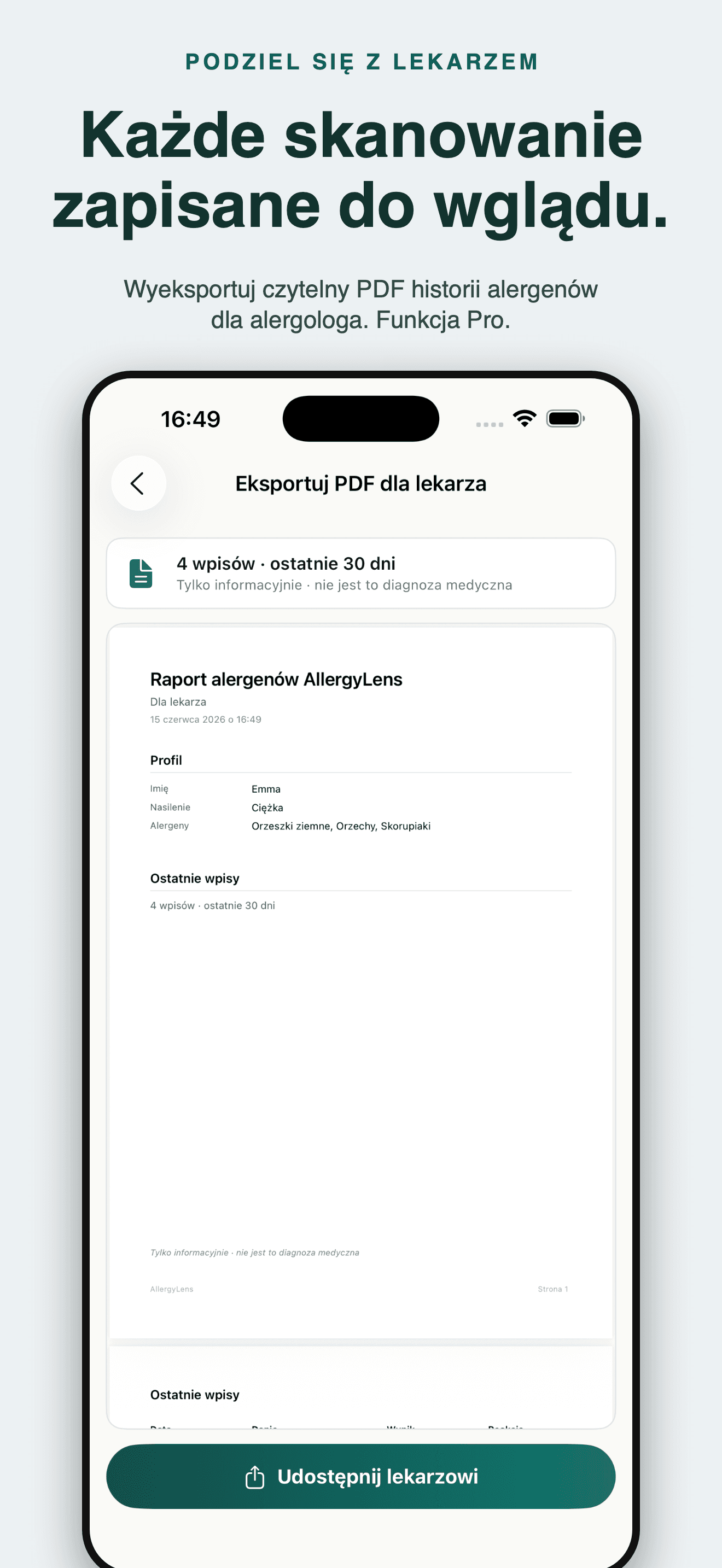 AllergyLens-Skaner alergenów — 5