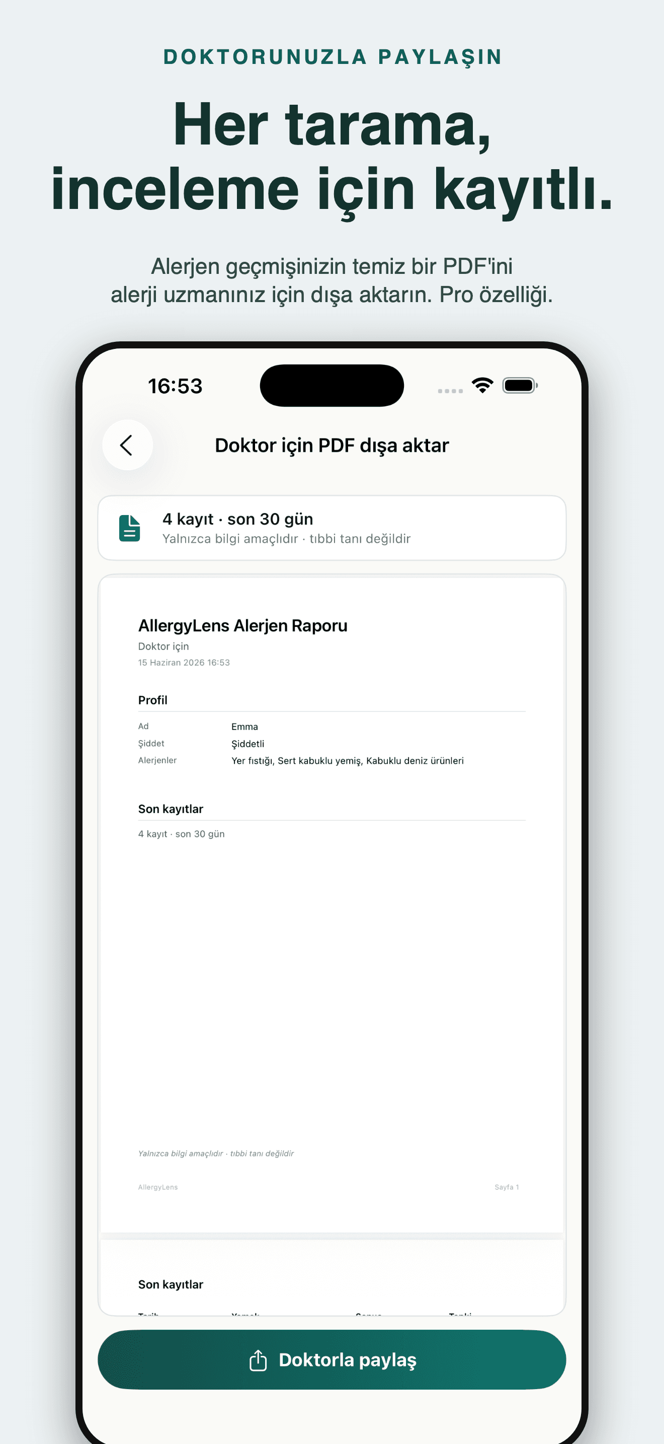 AllergyLens-Çölyak taraması — 5