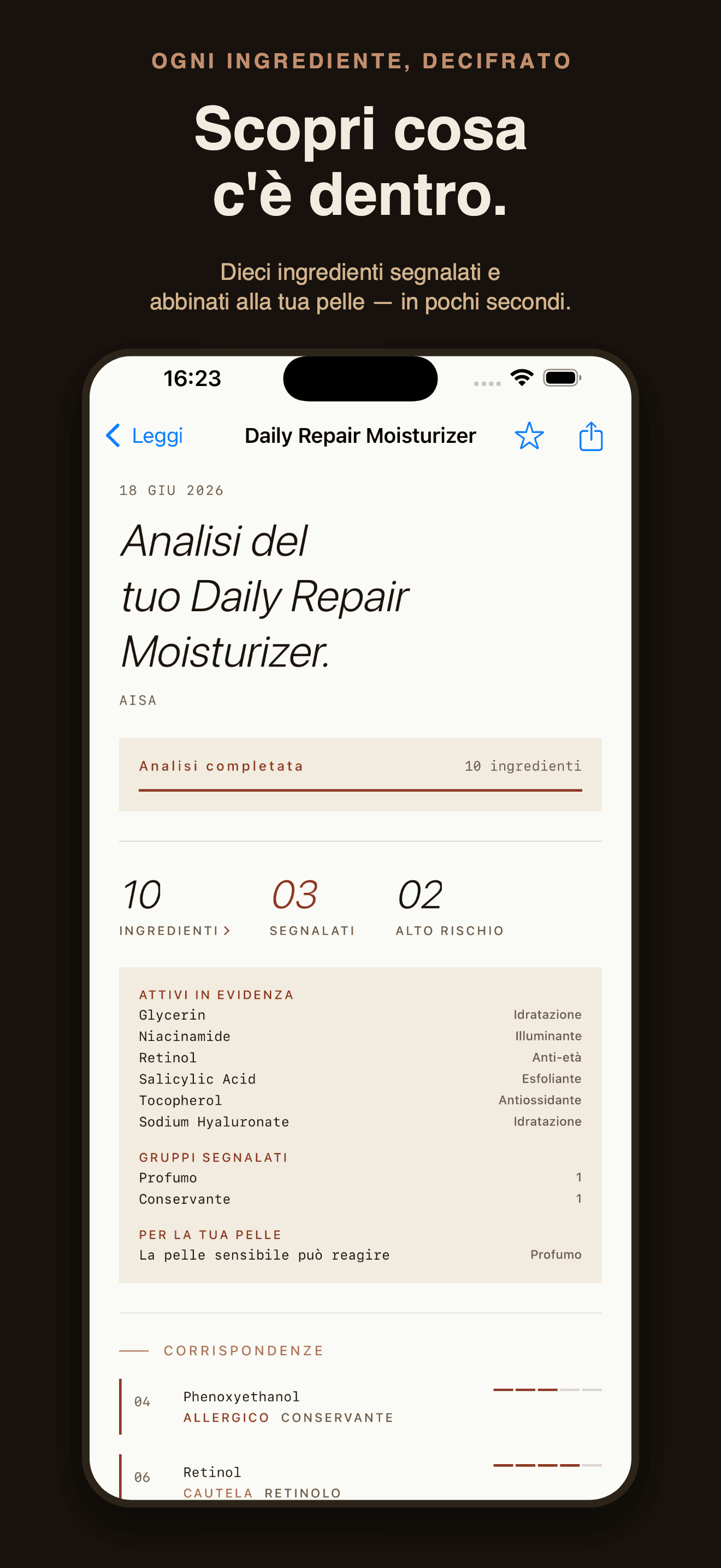 CosmeticLens-Decodifica INCI — 1