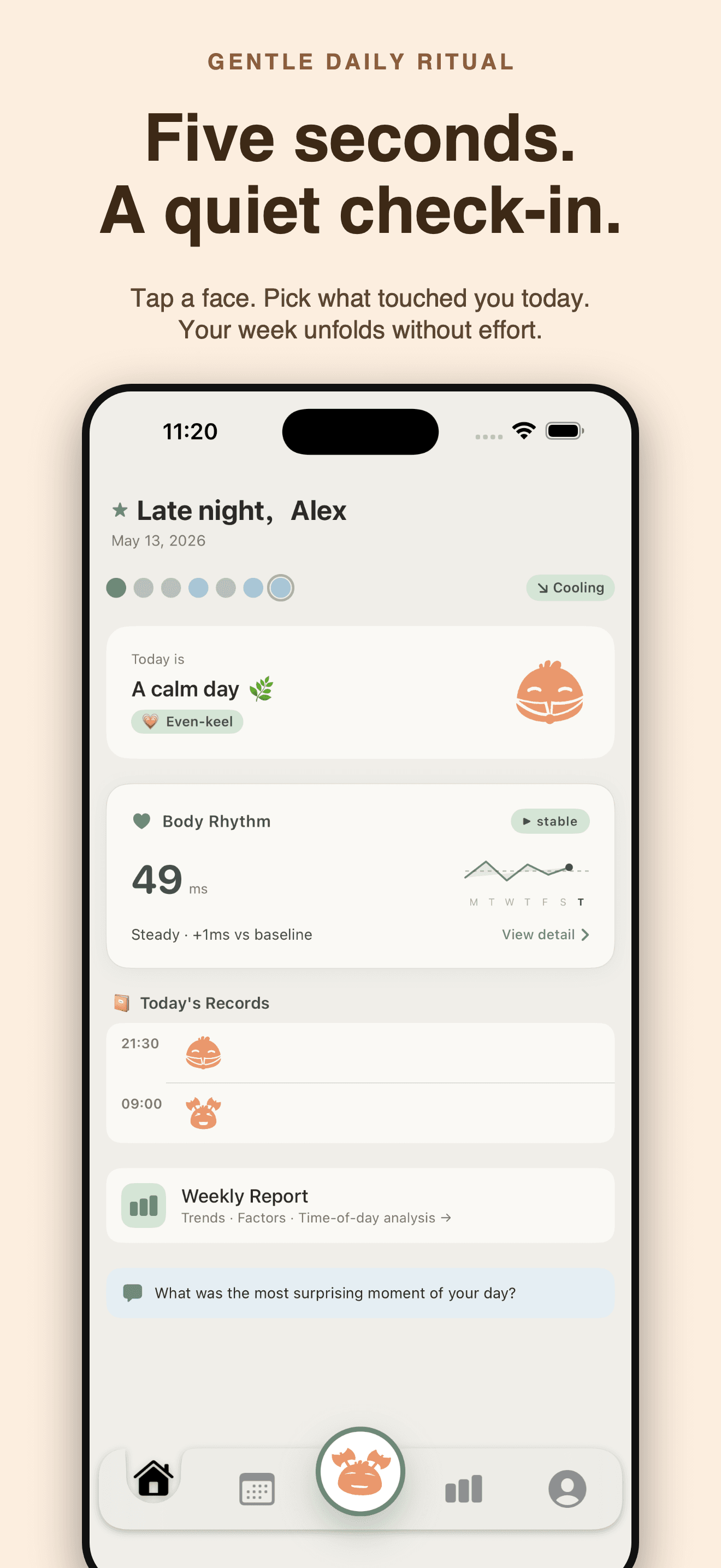 Cozy-Mood Tracker & Journal — 1