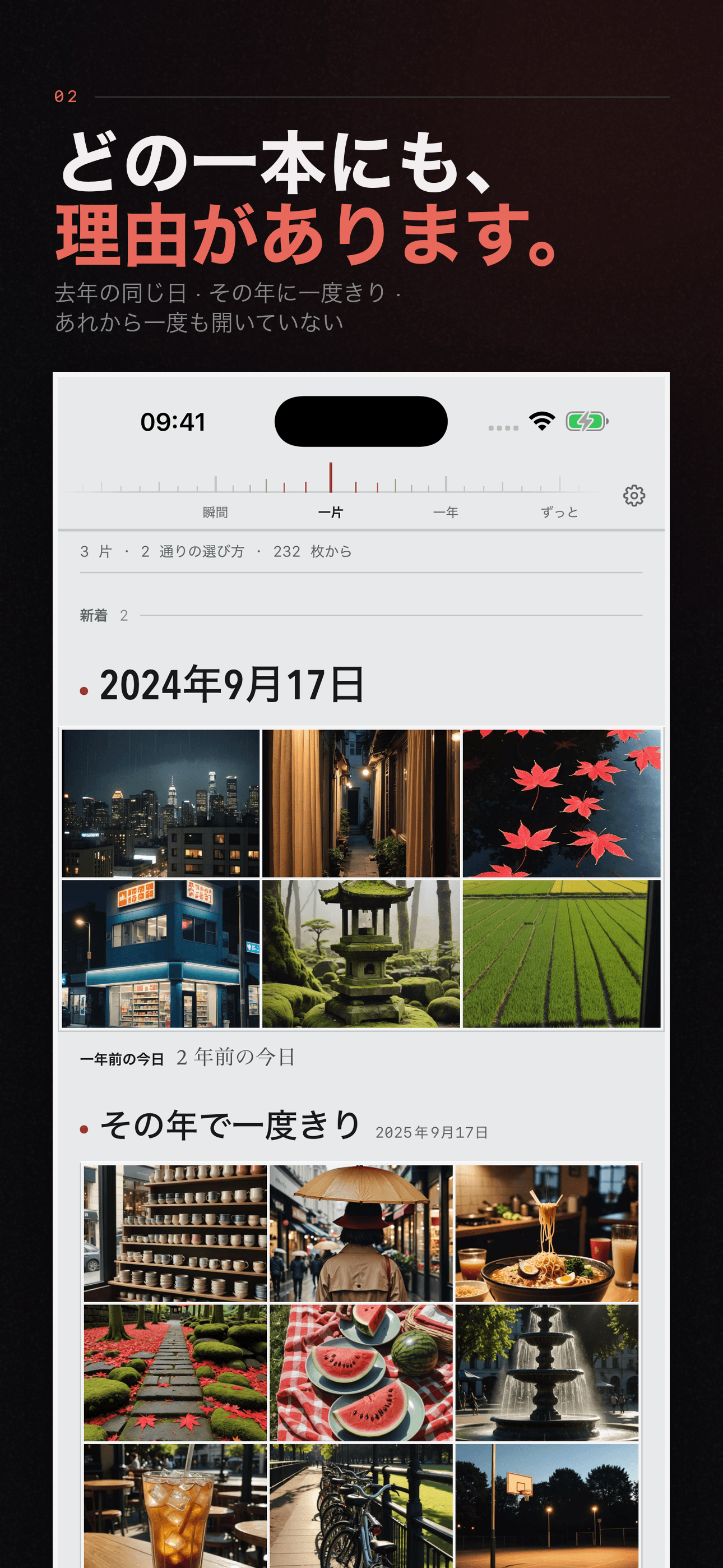 Encore:一年前の今日、忘れてた写真 — 2