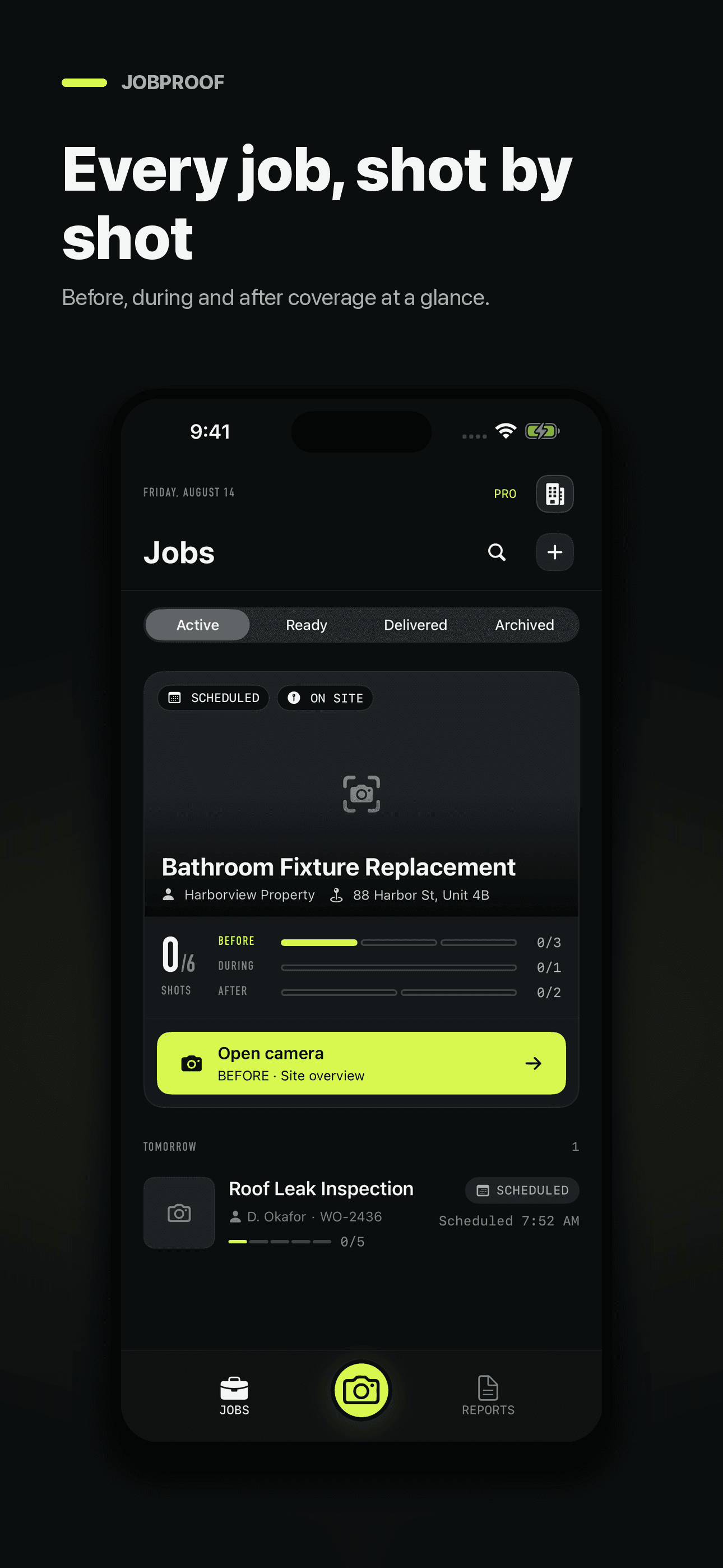 JobProof: Contractor Reports — 2
