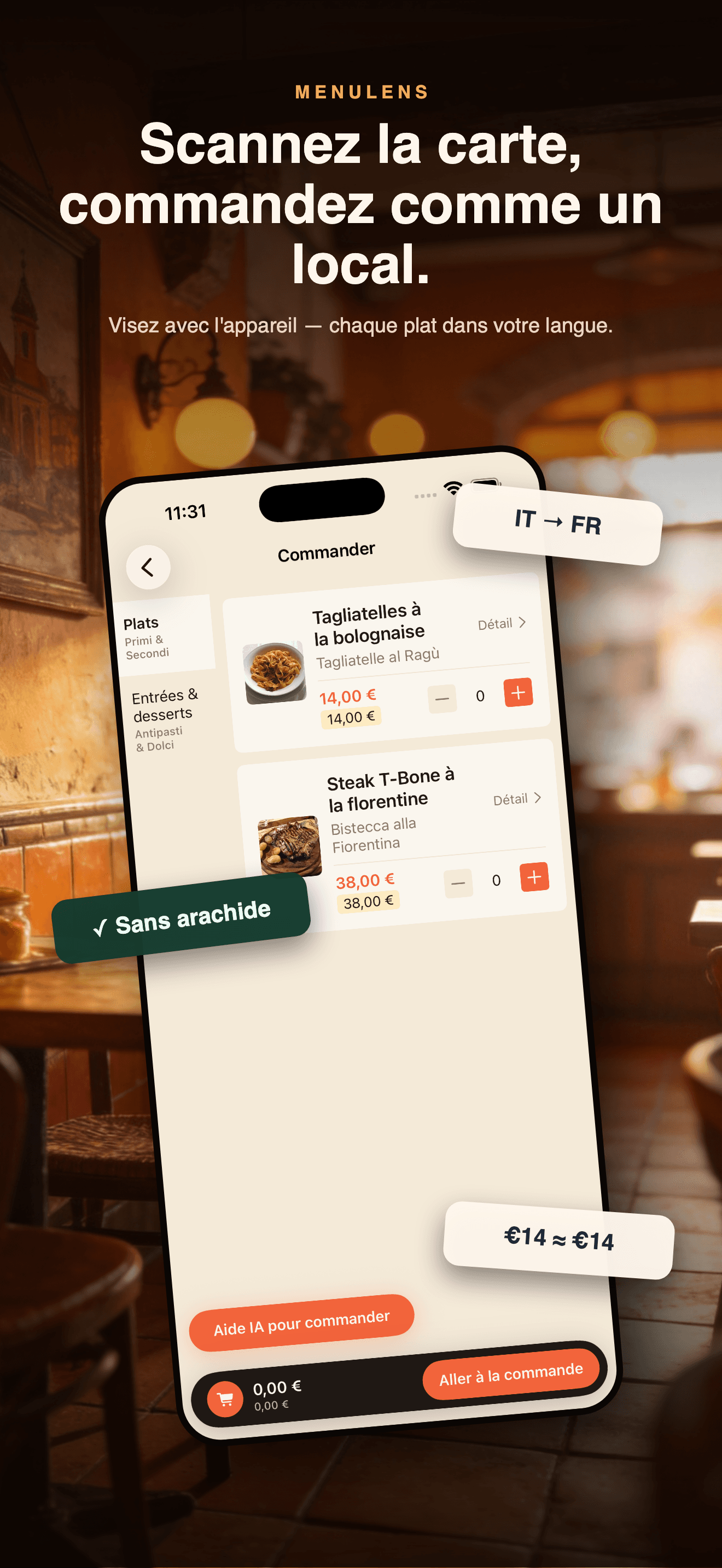 MenuLens-Traducteur de menu — 1