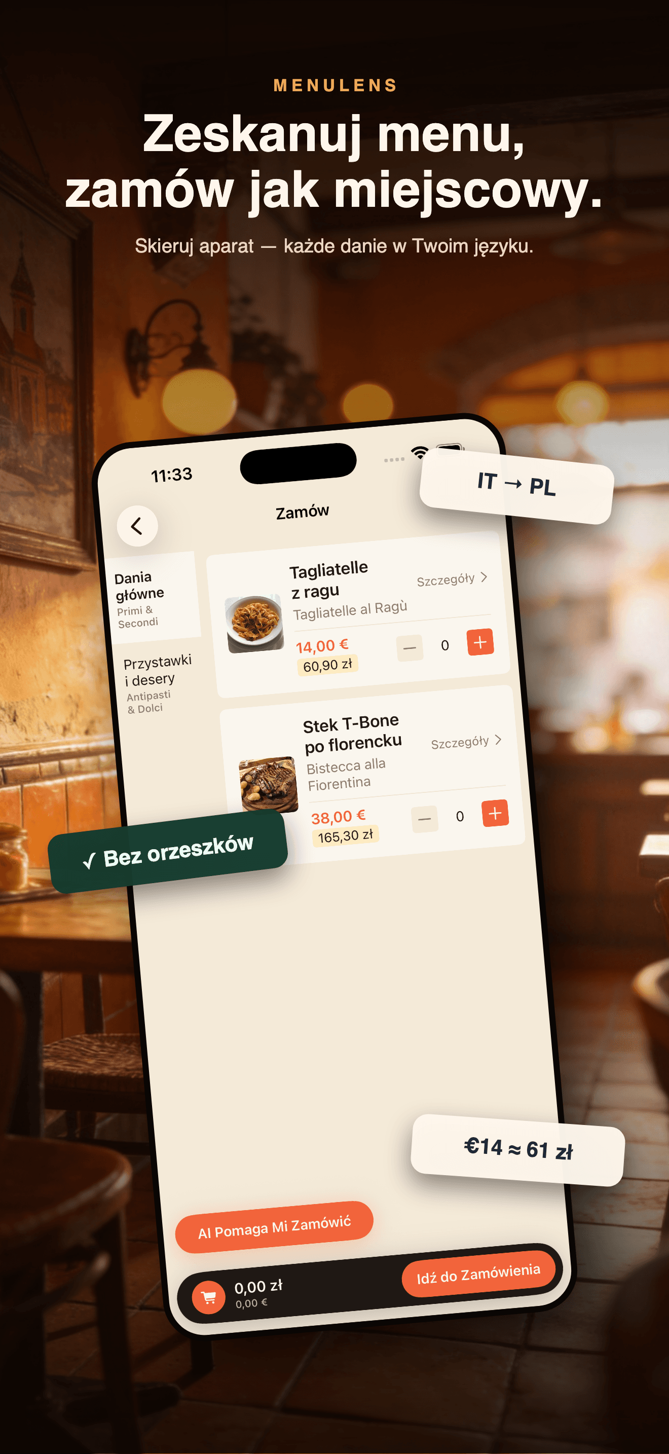 MenuLens-Tłumacz menu i dania — 1