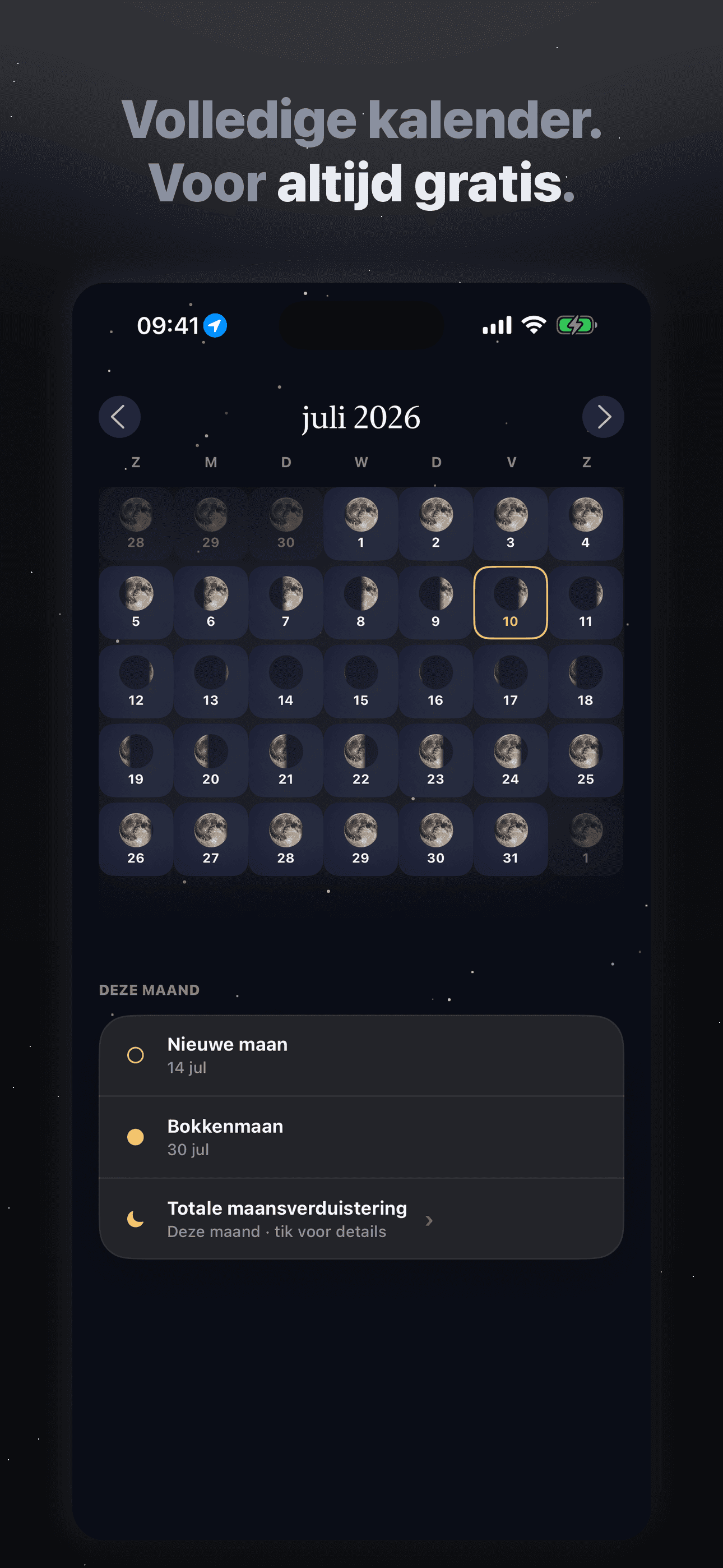 Selene-Maankalender & Maanfase — 3