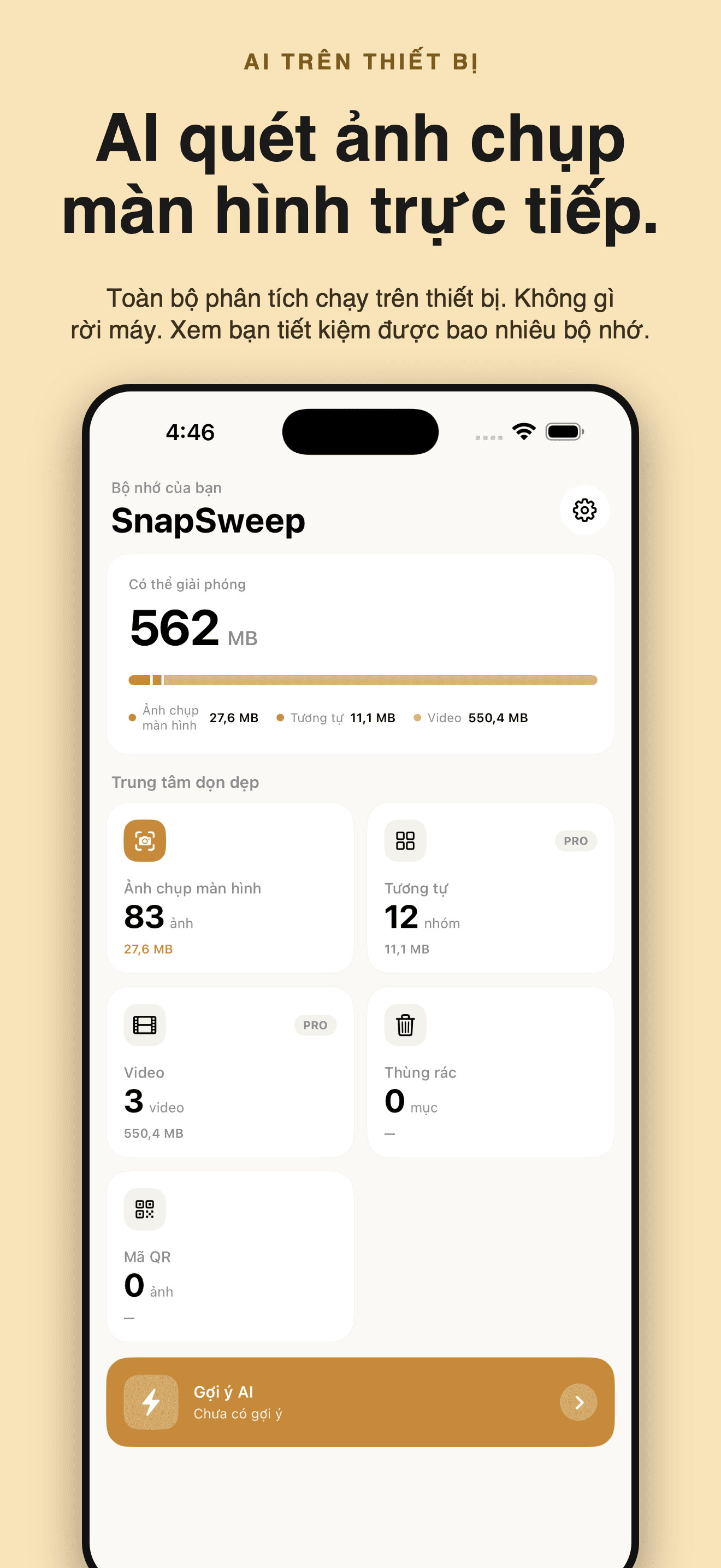 SnapSweep-Giải phóng bộ nhớ — 1