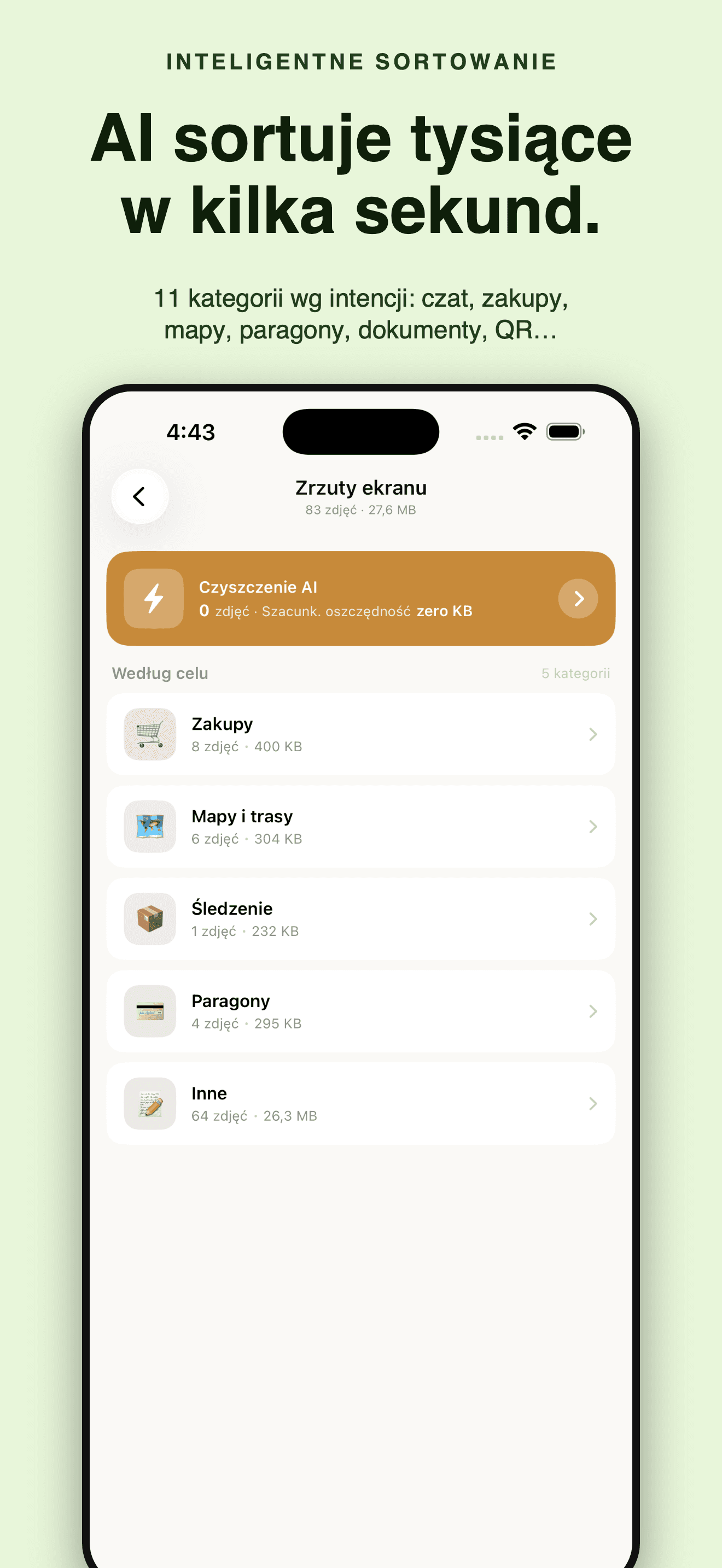 SnapSweep-Zwolnij miejsce — 2
