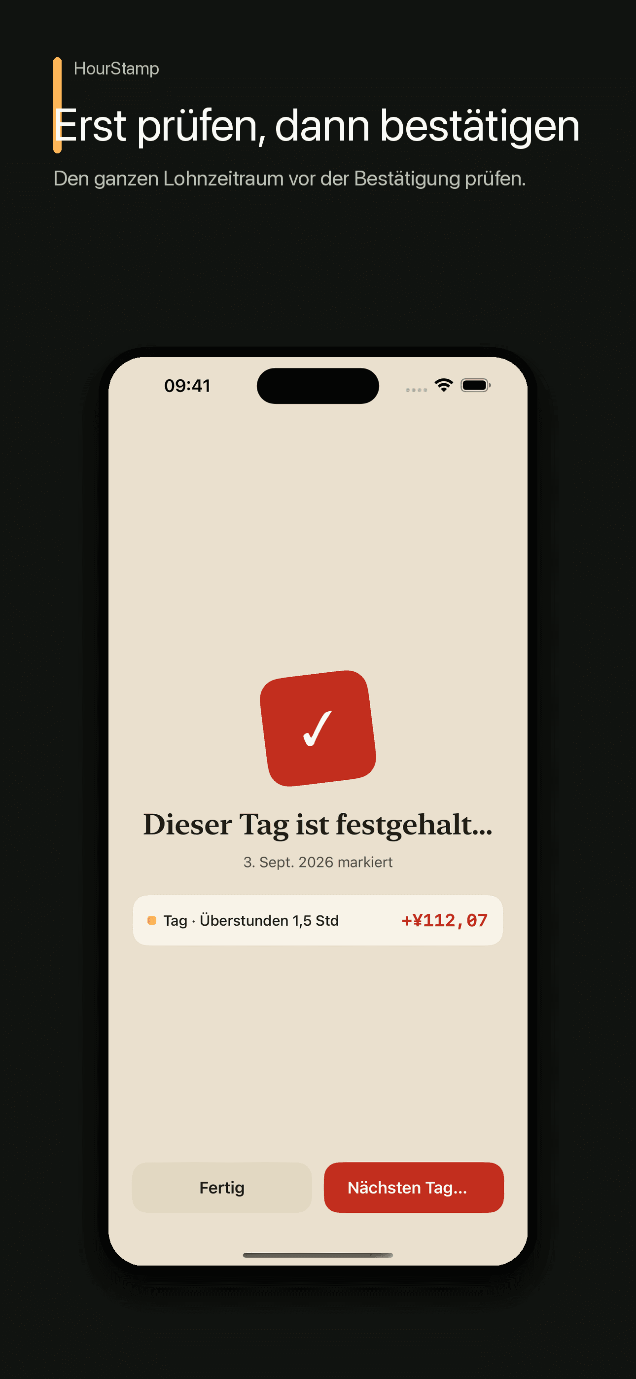 HourStamp: Arbeitszeit & Lohn — 4
