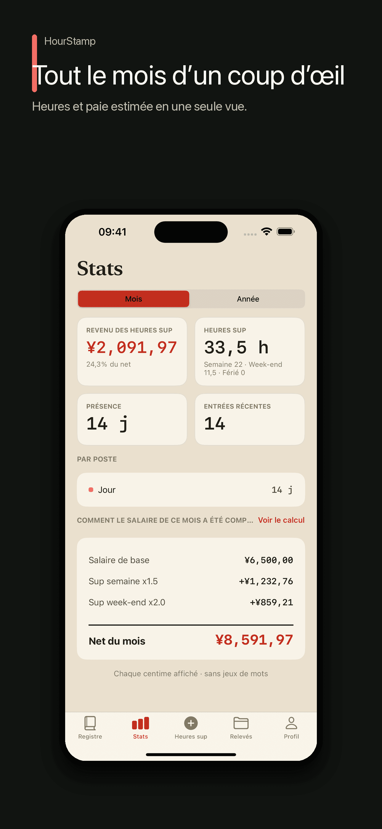 HourStamp: Temps de travail — 2