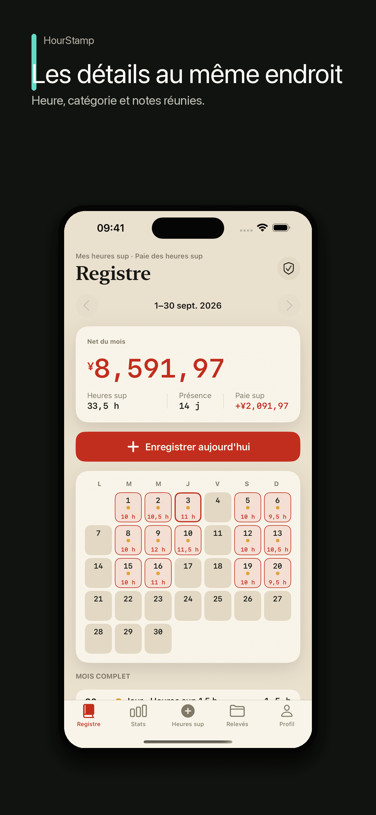 HourStamp: Temps de travail — 3