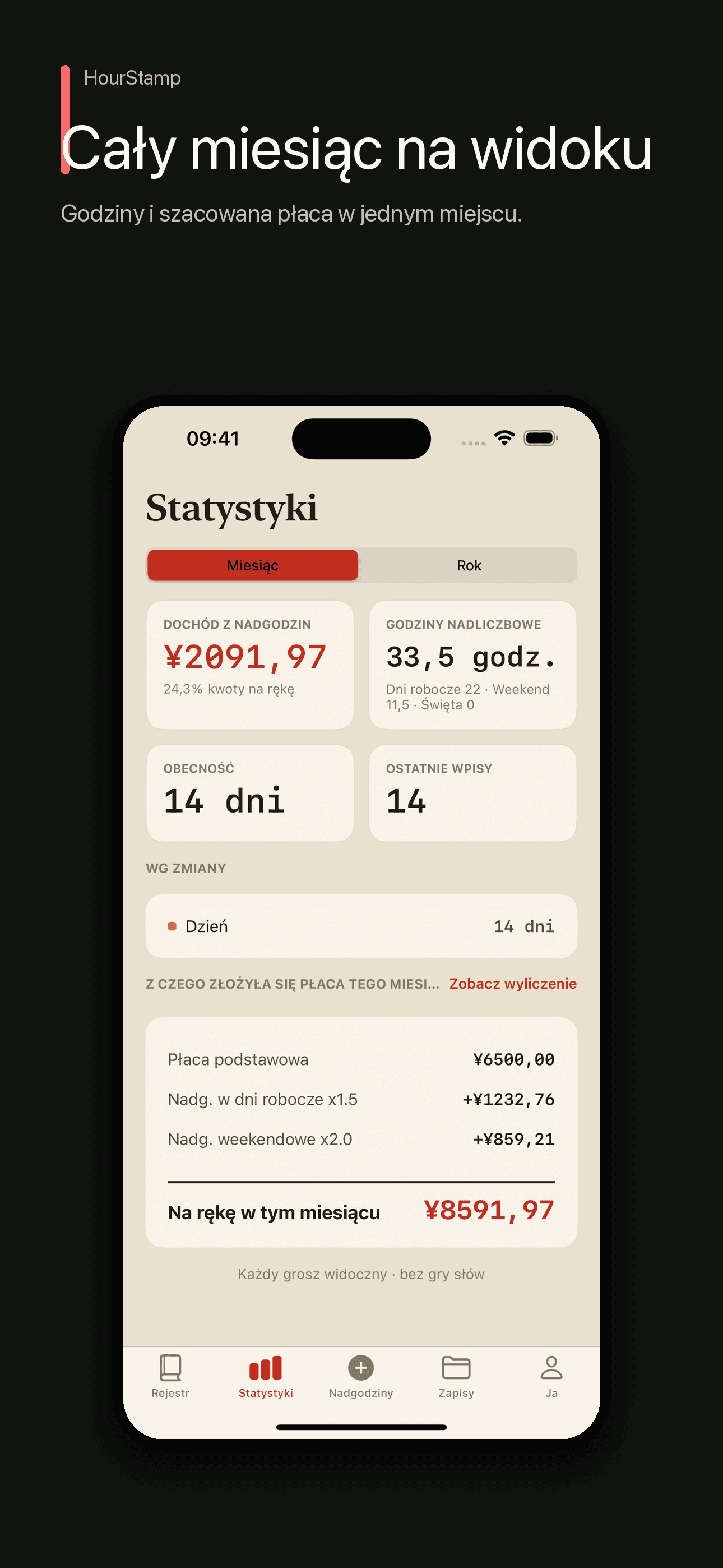HourStamp: Czas pracy i płaca — 2