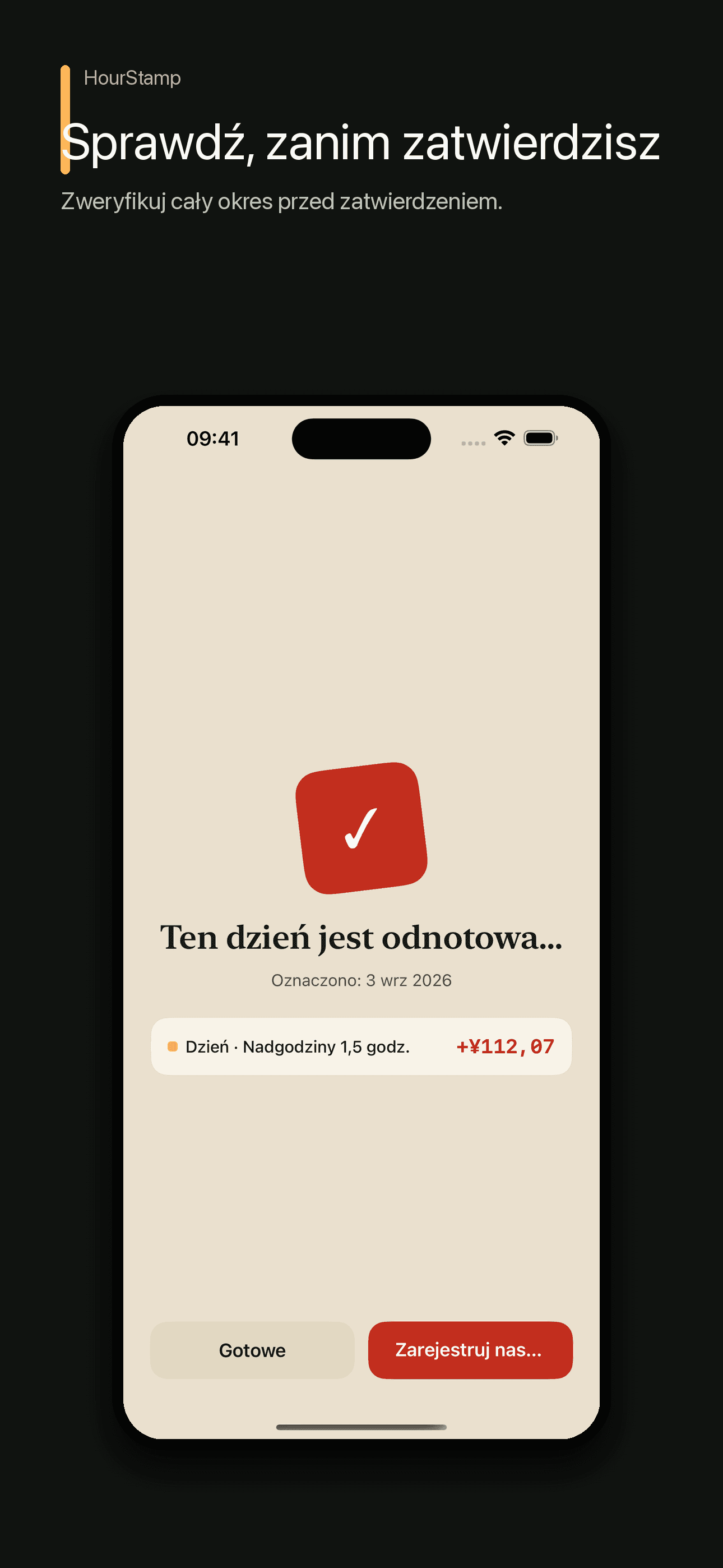 HourStamp: Czas pracy i płaca — 4