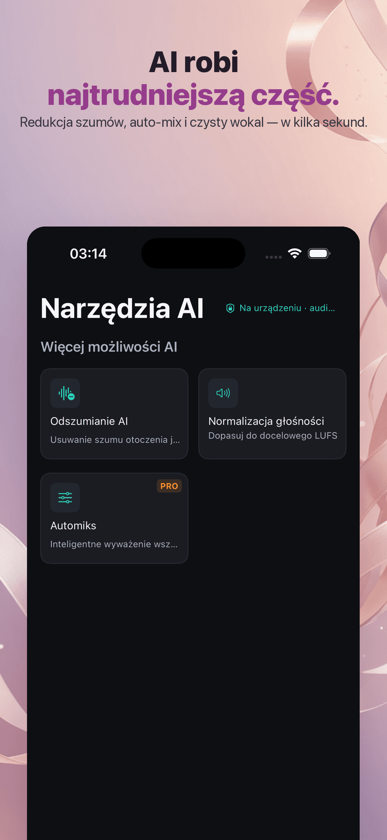 WaveCraft-Studio Nagrań AI — 3